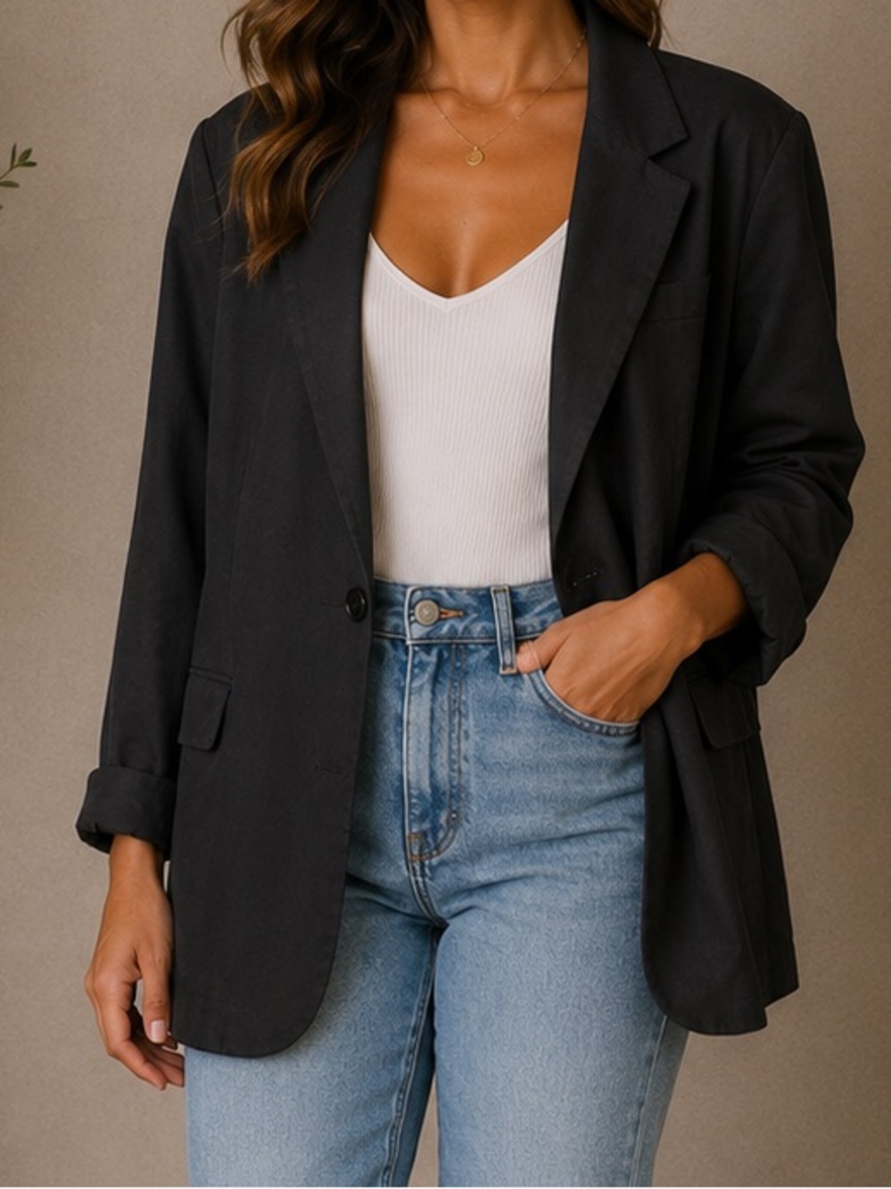 Denim 24/7 Black Blazer